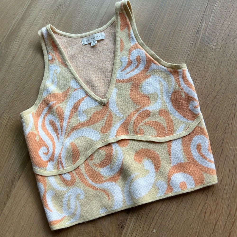 Orange and Yellow Swirly Tank